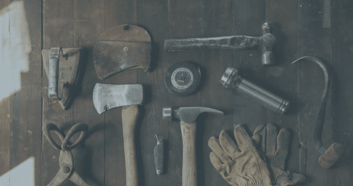 Hammer, Axt und weitere Handwerker Tools
